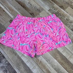 Lauren James Pink Floral Shorts Size Medium